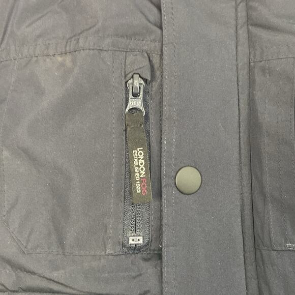 London Fog Kids Navy Sherpa Lined Hooded Winter Jacket Size 4 - Picture 6 of 13